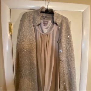 Festive sparkly cardigan with sleeveless shell